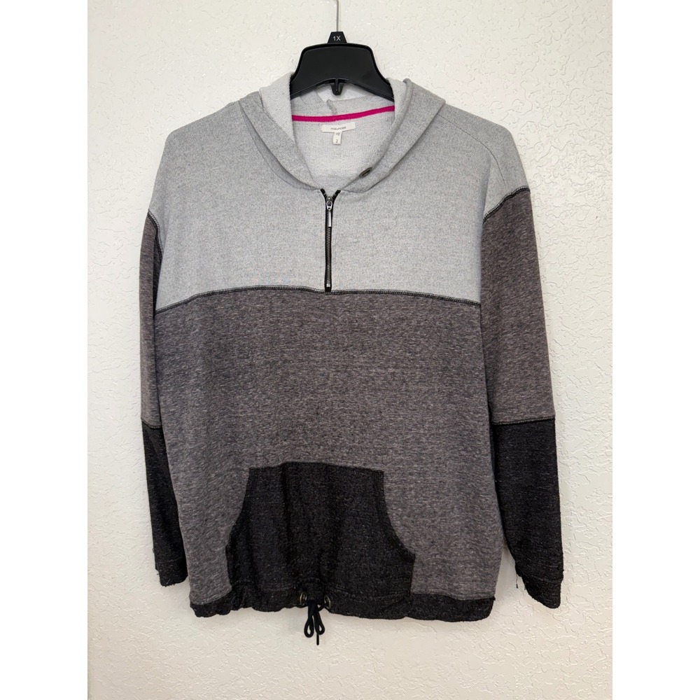 Maurices Colorblock Quarter‎ Zip Hoodie Drawstring Pocket Women's Size 2